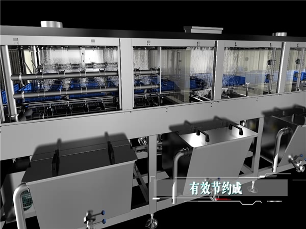 全自動(dòng)洗框機銷(xiāo)售，周轉箱清洗機，食品專(zhuān)用消毒洗筐機